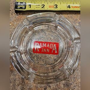 Ramada Inn Clear Glass Ashtray